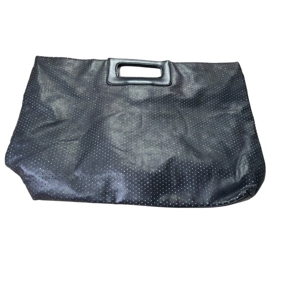 Victoria's Secret Black Tote Bag Sparkle Perforated Design - Picture 4 of 8